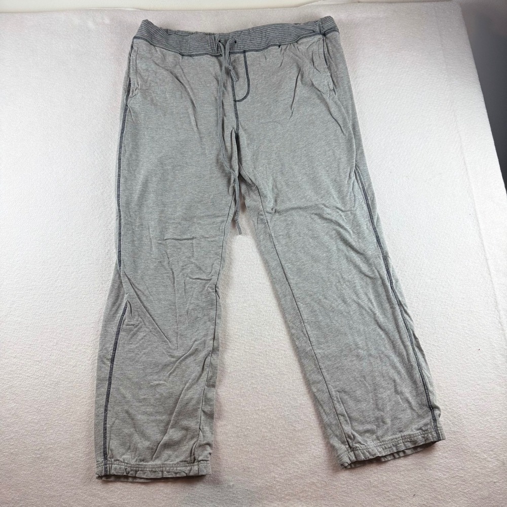 Carbon 2 Cobalt Mens XL Gray Cotton Lounge Pants Drawstring Heathered Joggers
